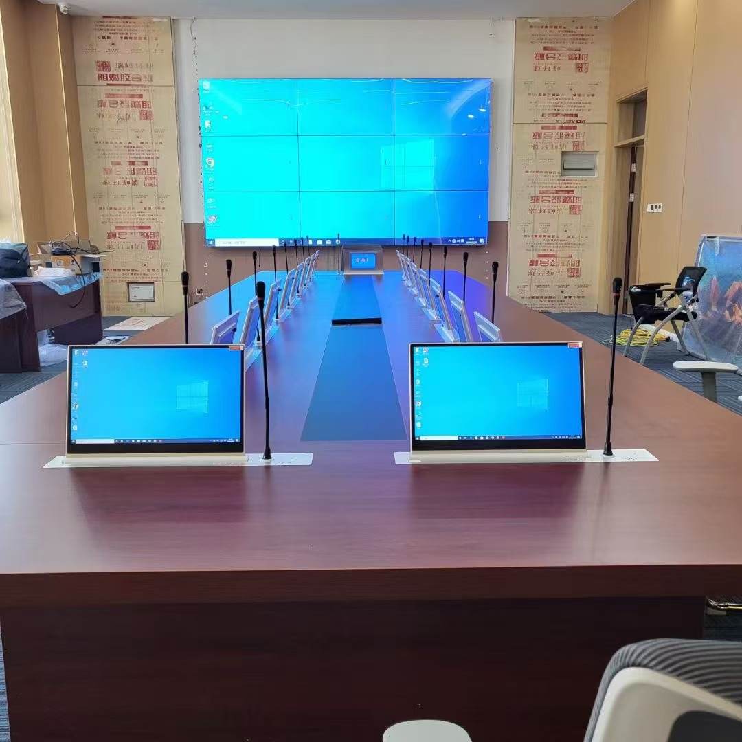 Konferencijų be popieriaus konferencijų sistemos monitoriaus kėlimo įrengimo atvejai